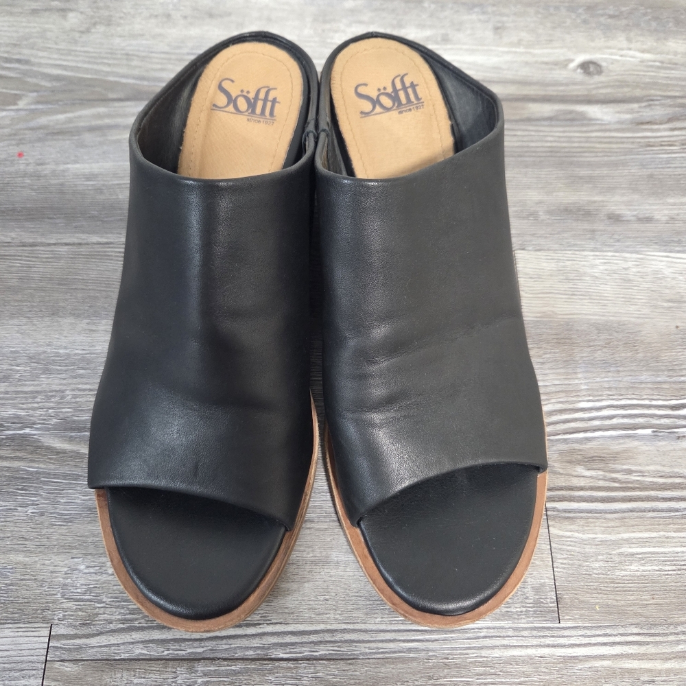 Sofft Women's Aneesa Leather Peep Toe Slip On  sz 9.5 - Picture 3 of 8